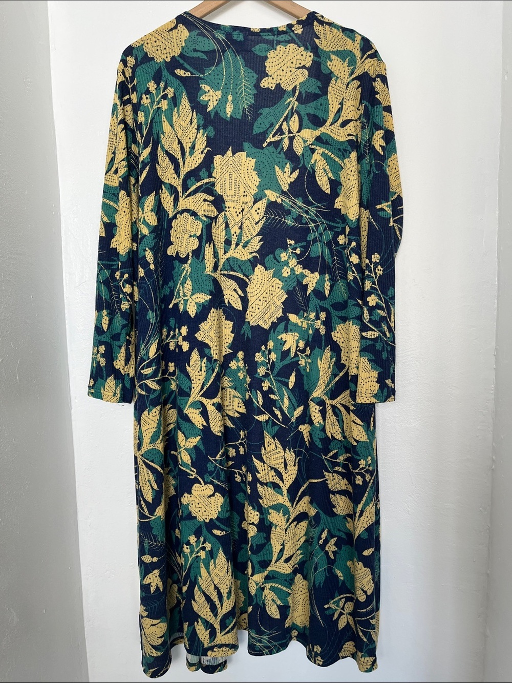 NWOT LuLaRoe Floral Ribbed Long Duster - Picture 7 of 7